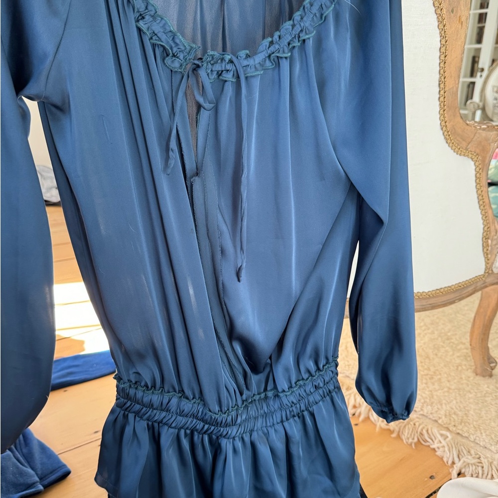 Love shack fancy dress. Deep blue color.
